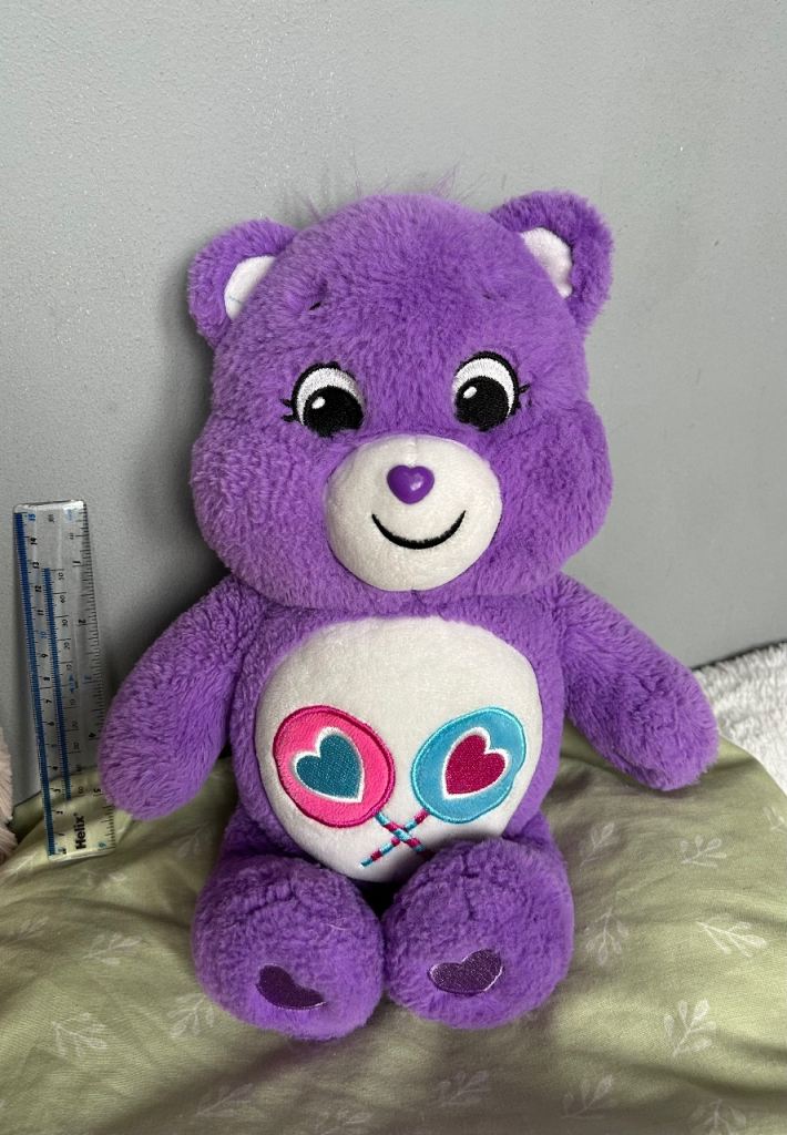 Purple care bear teddy good condition 