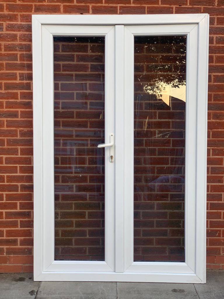 UPVC DOUBLE GLAZED FRENCH PATIO DOOR WITH KEY 135cm WIDE 210cm HIGH Can Deliver