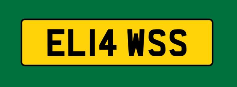 Private Registration EL14 WSS Ellie Eli Elle Wes 