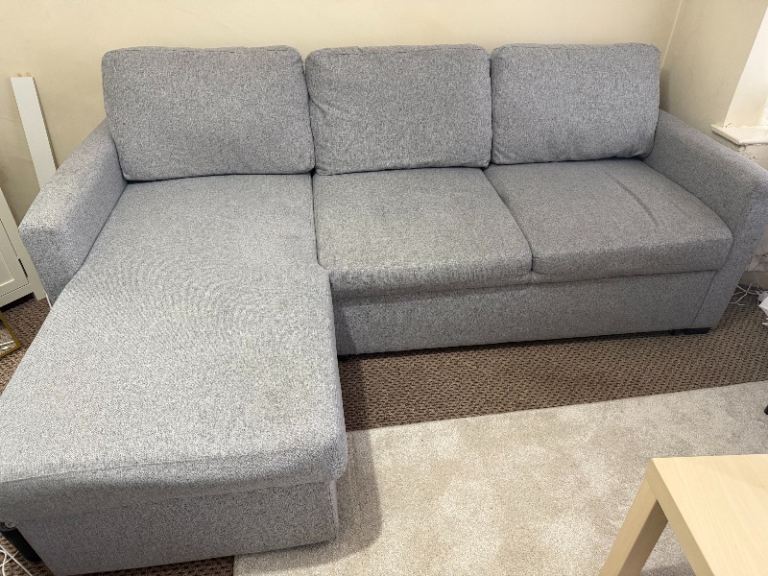 L-Shaped Sofa Bed with Storage 