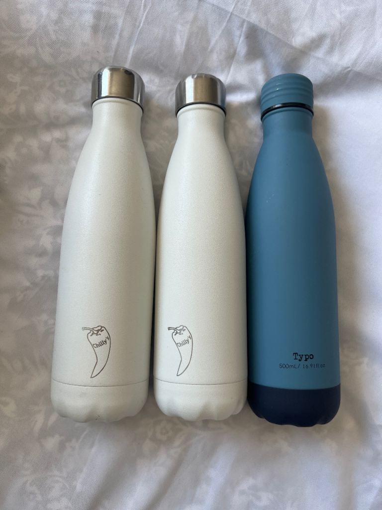 Three Chilly's and Zippo Reusable Water Bottles