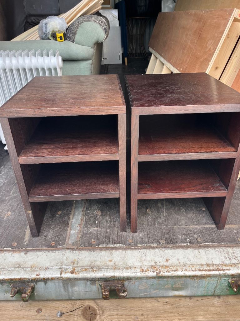 Pair of solid Wooden Side Tables / Bedside Units