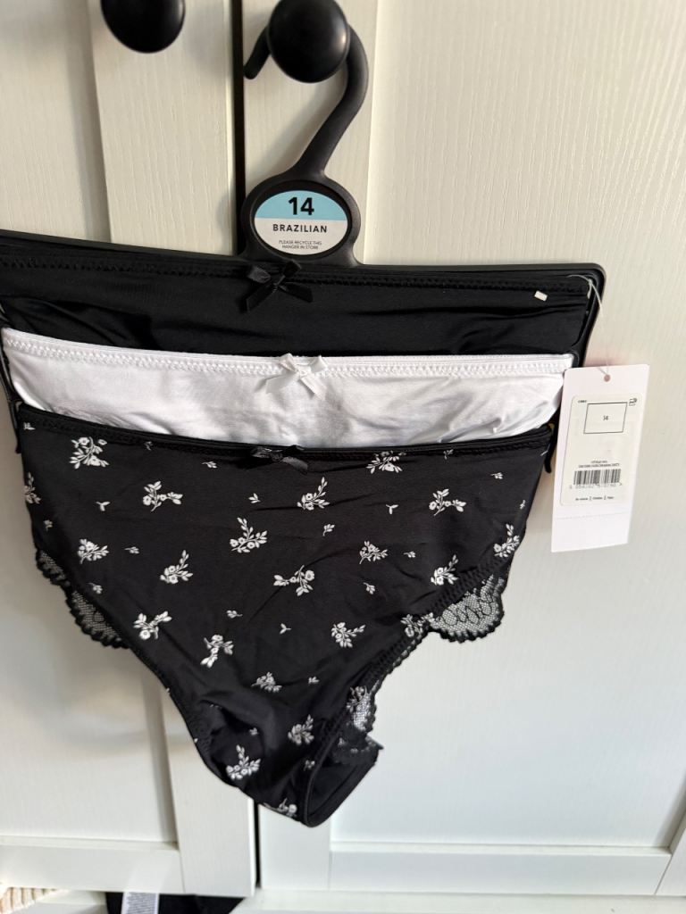 New Women's Brazilian Knickers - Size 14