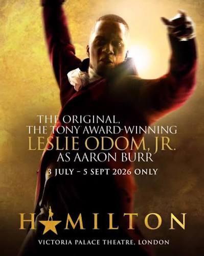 Hamilton 6th August - Leslie Odom Jnr 2:30 PM Victoria Palace Theatre