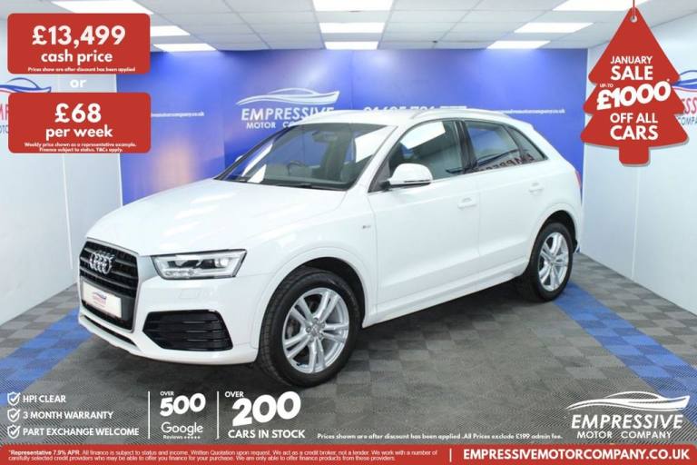 2015 65 AUDI Q3 2.0 TDI S LINE SUV 5DR DIESEL MANUAL EURO 6 (S/S) (150 PS) DIESE