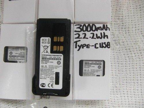 MOTOROLA COMPATIBLE 3000mAh LI-ION (NON IMPRES)BATTERYS -LED TYPE-C USB PORT X 6