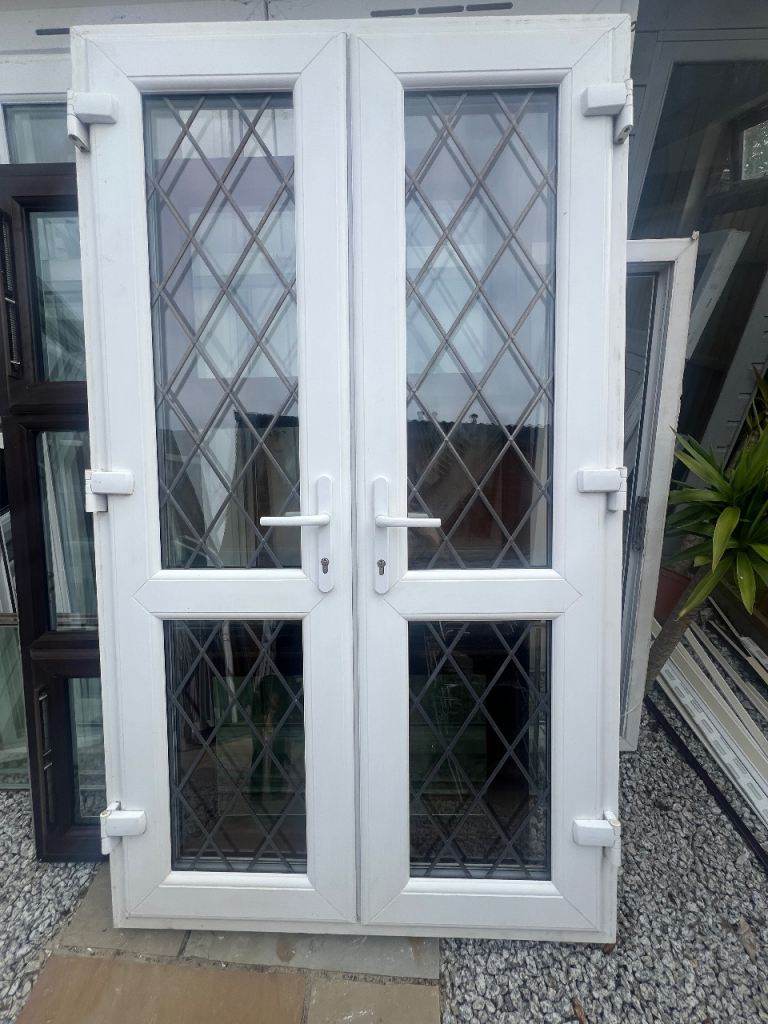 White UPVC French doors (Set30)