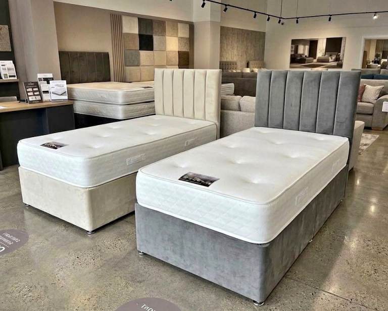 Single Size Divan Bed with 2 Drawers and Free Mattress - Pay on Delivery