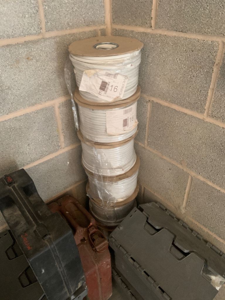 New White Electrical Cable Reels - Multiple Available