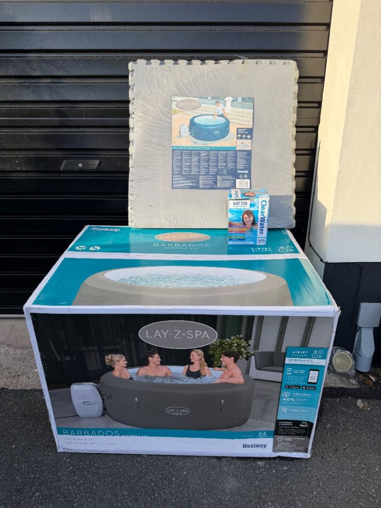 Brand New LAY-Z-SPA Barbados Hot Tub – Still Sealed