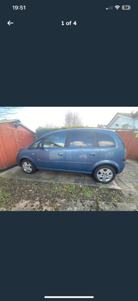 Vauxhall, MERIVA, MPV, 2009, Semi-Auto, 1598 (cc), 5 doors