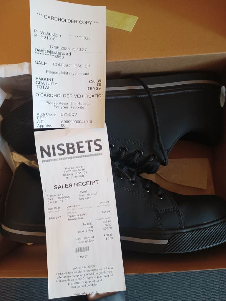 Catering safety Slipbuster sneakers shoes 42/8