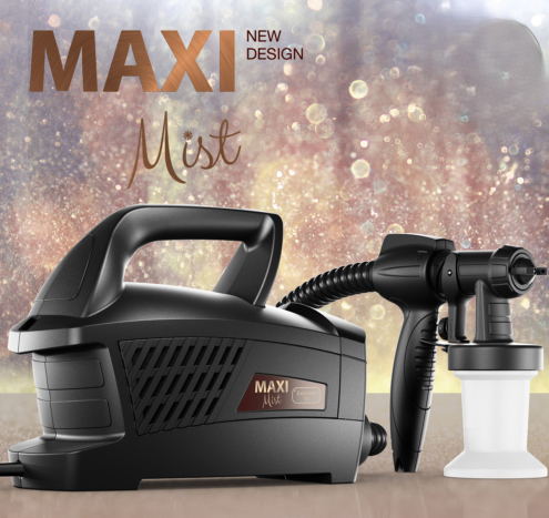 Maxi Mist Evolution TNT Spray Tan mobile machine with black tent