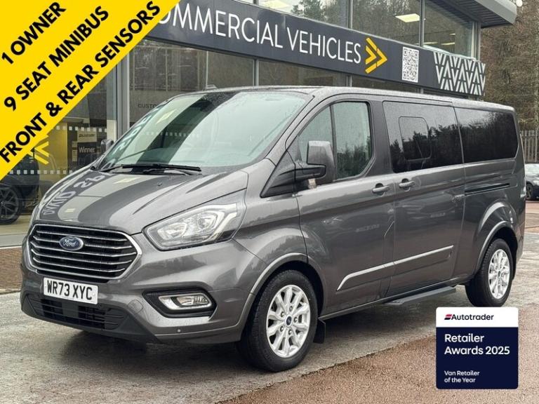 2023 Ford Tourneo Custom TDCI 170ps Titanium  L2 LWB 9 Seat Bus, Auto  with Air Con, Leather Seat...