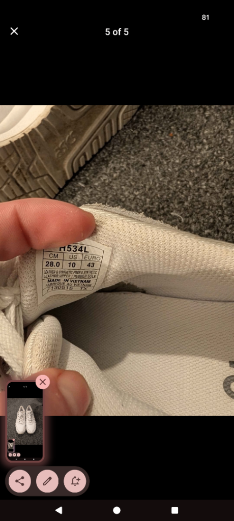 Asics gel lyte 4 size 9 