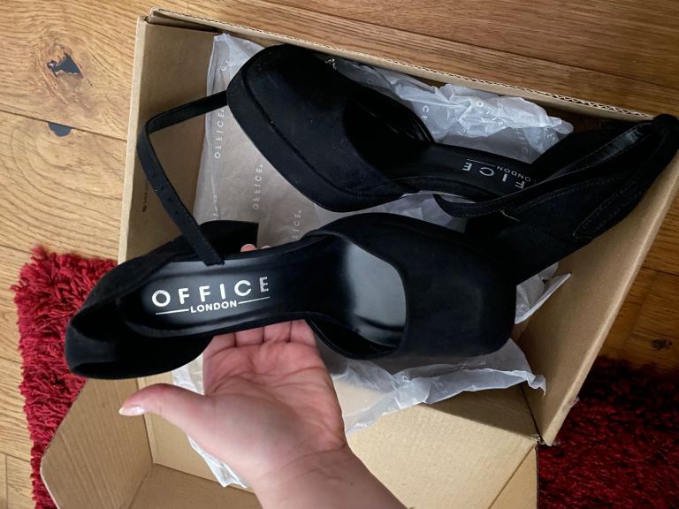 Black High Heels Office Size 4 Women’s Platform Shoes