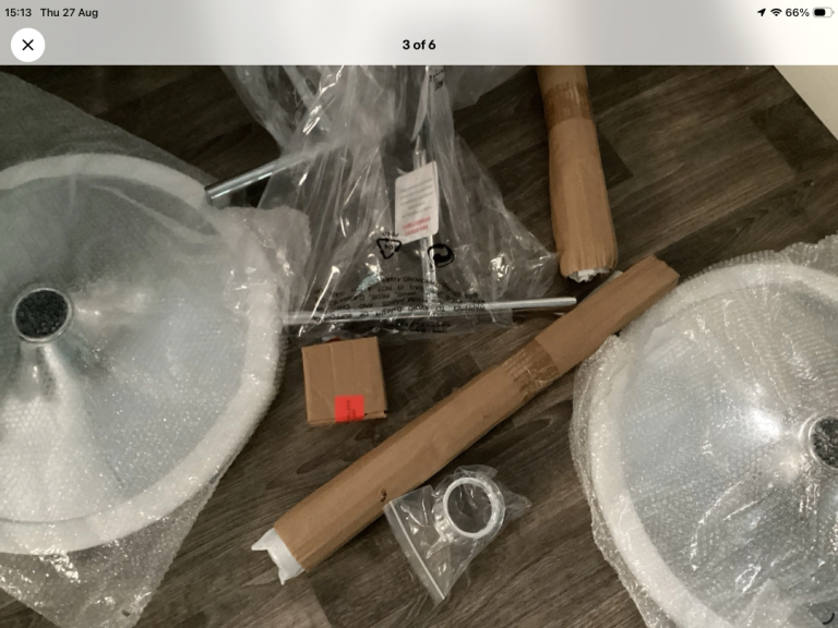 New lamboro Silver Metal Stool Base Parts - Unused x2