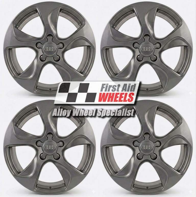 AUDI A3 S3 8V SET 4X 18'' GENUINE 5 SPOKE GLOSS CARBON ALLOY WHEELS S601G4