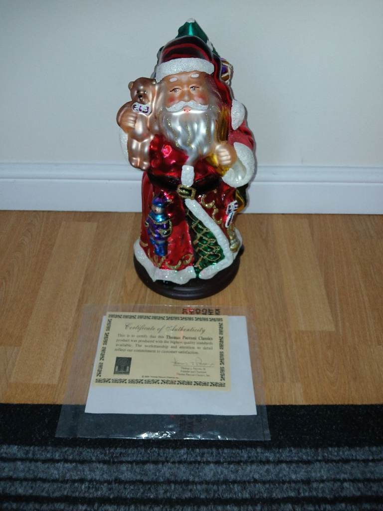 Rare 2004 Thomas Pacconi Glass Father Christmas with Certificate of Authenticity