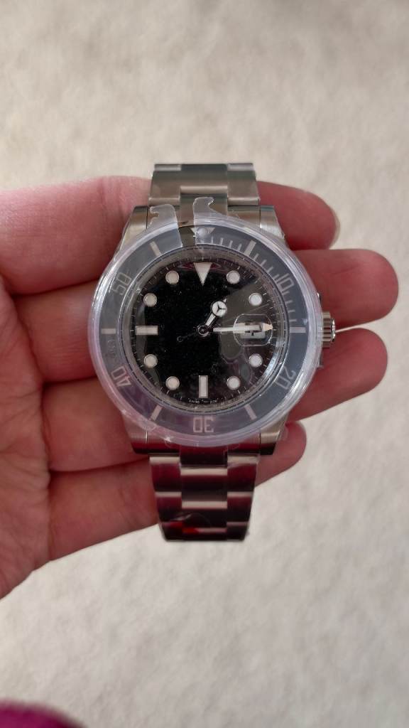 Men's luxury black underwater divers watch