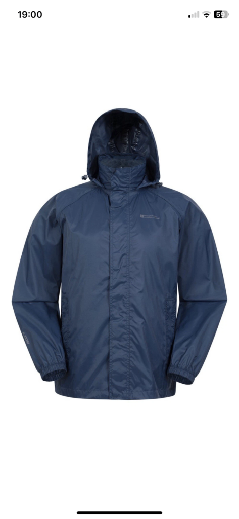 Mountain Warehouse Mens Pakka Jacket - Navy Blue - Isodry - Size L