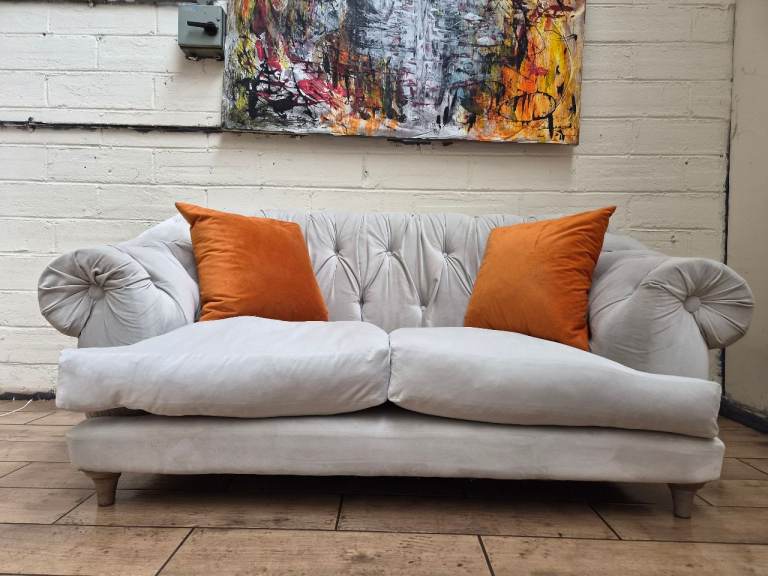 Loaf Bagsie small aofa in ivory velvet RRP £3195
