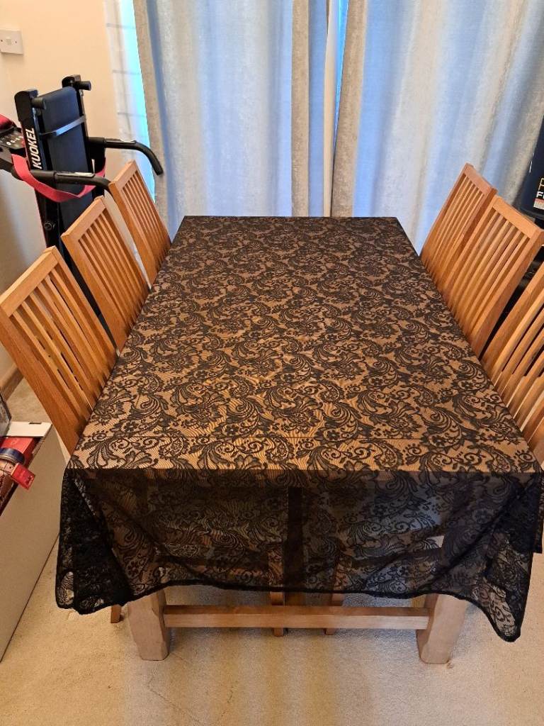 Dining Table with 6 Chairs – Solid Oak