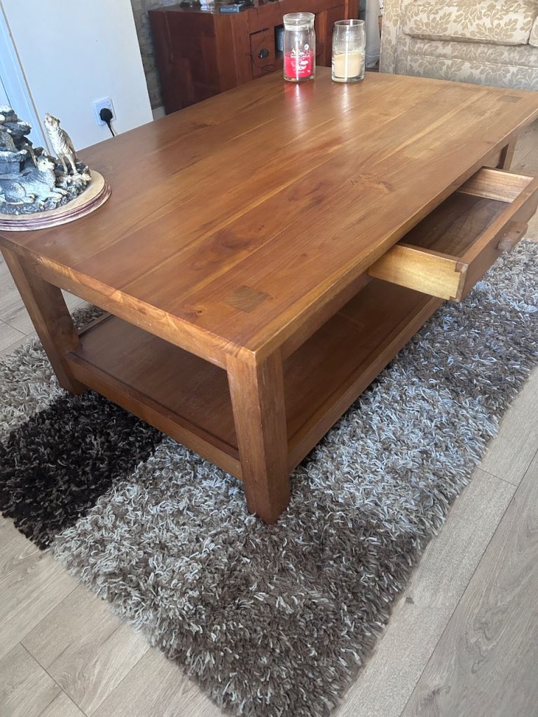 Solid wood coffee table