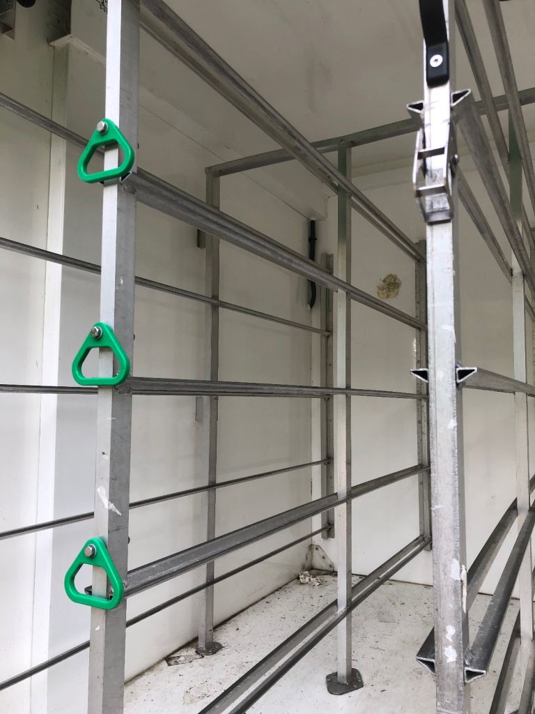 Aluminium Van Racking / Shelving – Mercedes Sprinter Fridge Van – Heavy Duty