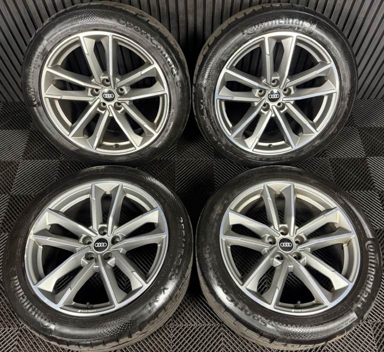 19'' GENUINE AUDI Q3 S LINE GREY DC 5 DOUBLE SPOKE ALLOY WHEELS TYRES