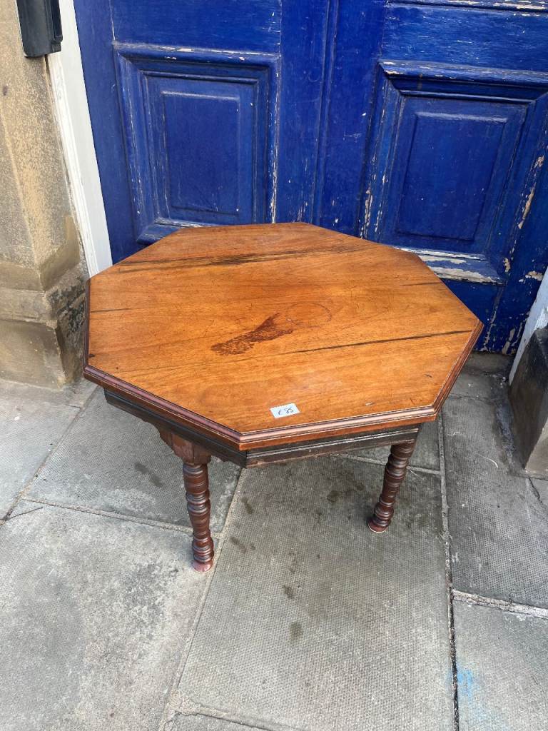 Mahogany Side Table , octagon shape . Good quality . 