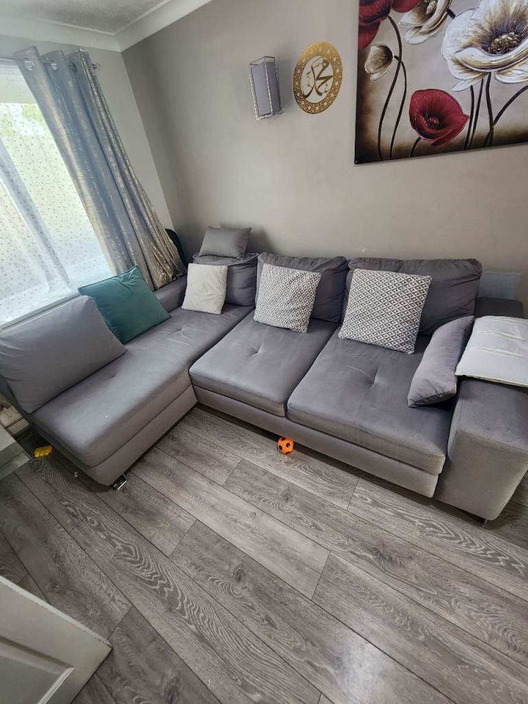IKEA Grey Corner Sofa Bed with Storage – Good Condition