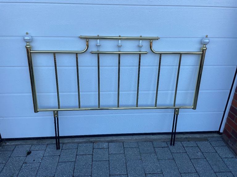 Brass Finish Headboard for Double Bed 