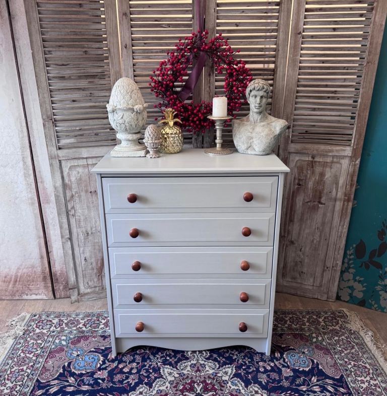 Shabby chic pine chest of drawers- local delivery