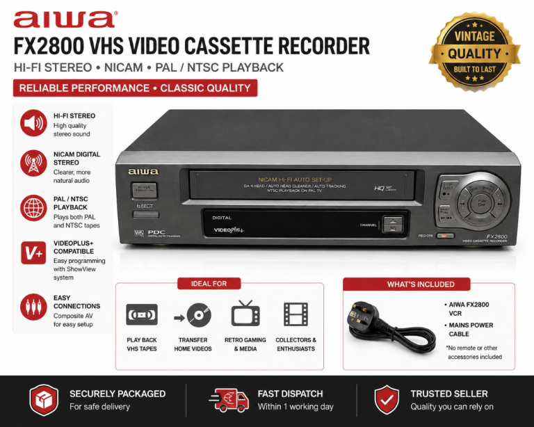 Aiwa FX2800 VHS Video Cassette Recorder Hi-Fi Stereo