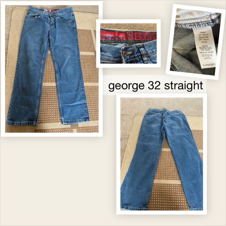Men’s jeans 32” waist ( few pairs £6 used, £12 new) 
