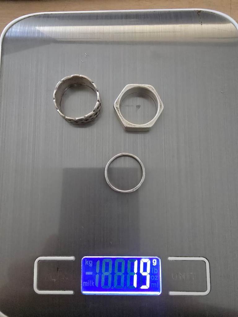 silver scrap rings sterling 925