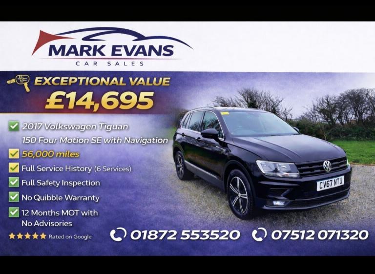 2017 Volkswagen Tiguan 2.0 TDi 150 4Motion SE Nav 5dr ESTATE Diesel Manual