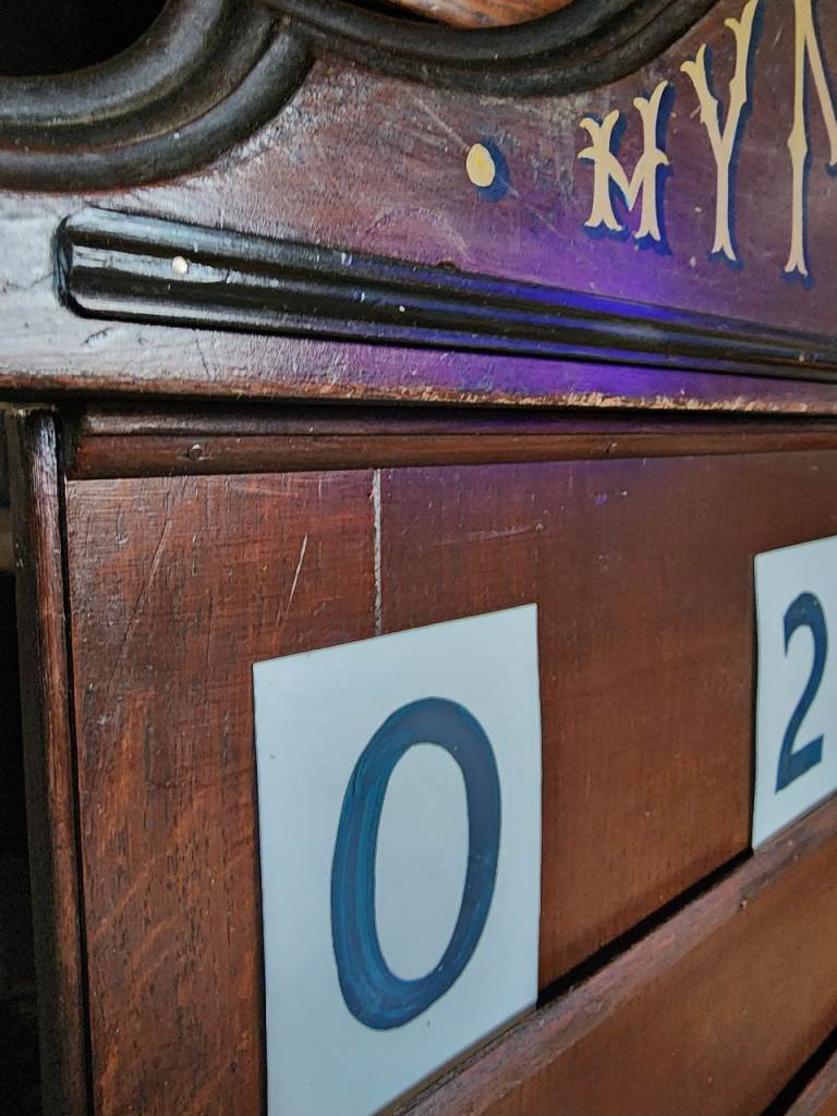 Antique Church Hymns Board