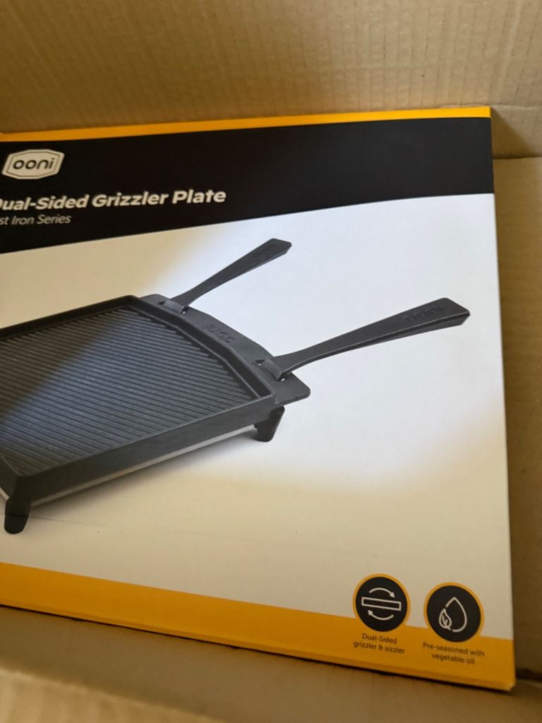 Brand new Ooni dual-sided grizzler plate