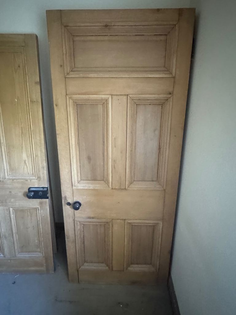 6 x Antique Victorian Pine Doors - Never Painted - Original Natural Finish