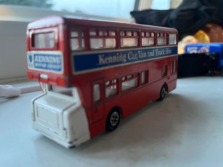 Vintage Red Double Decker Bus Toy - Kenning Car Van Truck Hire