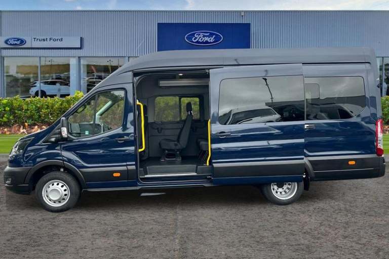 2025 Ford Transit 460 Leader L4 H3 ELWB High Roof 17 Seater Minibus RWD 2.0 EcoBlue 165ps, RE Min...