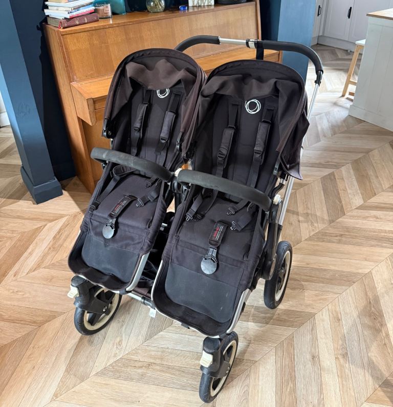 Bugaboo Donkey Twin Pushchair - Black, Good Condition
