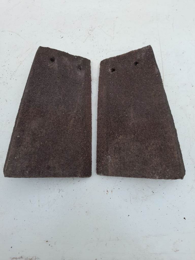 Marley 90 degree external angle concrete hanging tiles Brown and Green