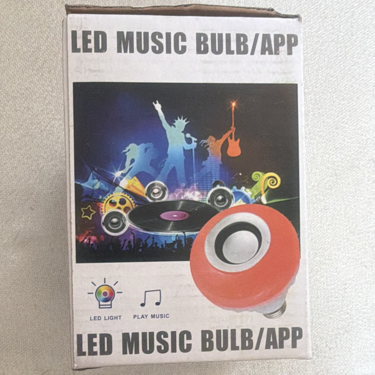 LED Music Bulb RGB Colour-Changing Speaker Lamp Bulb 12W Screw + Remote