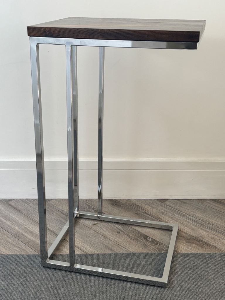 Small Wood & Chrome table