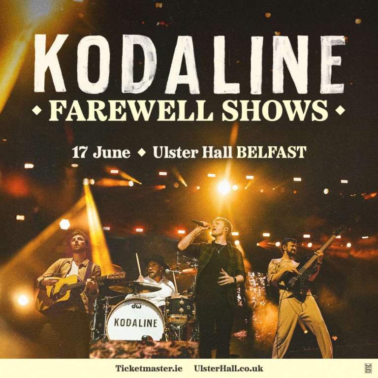Kodaline Farewell Shows 2x  Tickets – Ulster Hall Belfast, 17 June