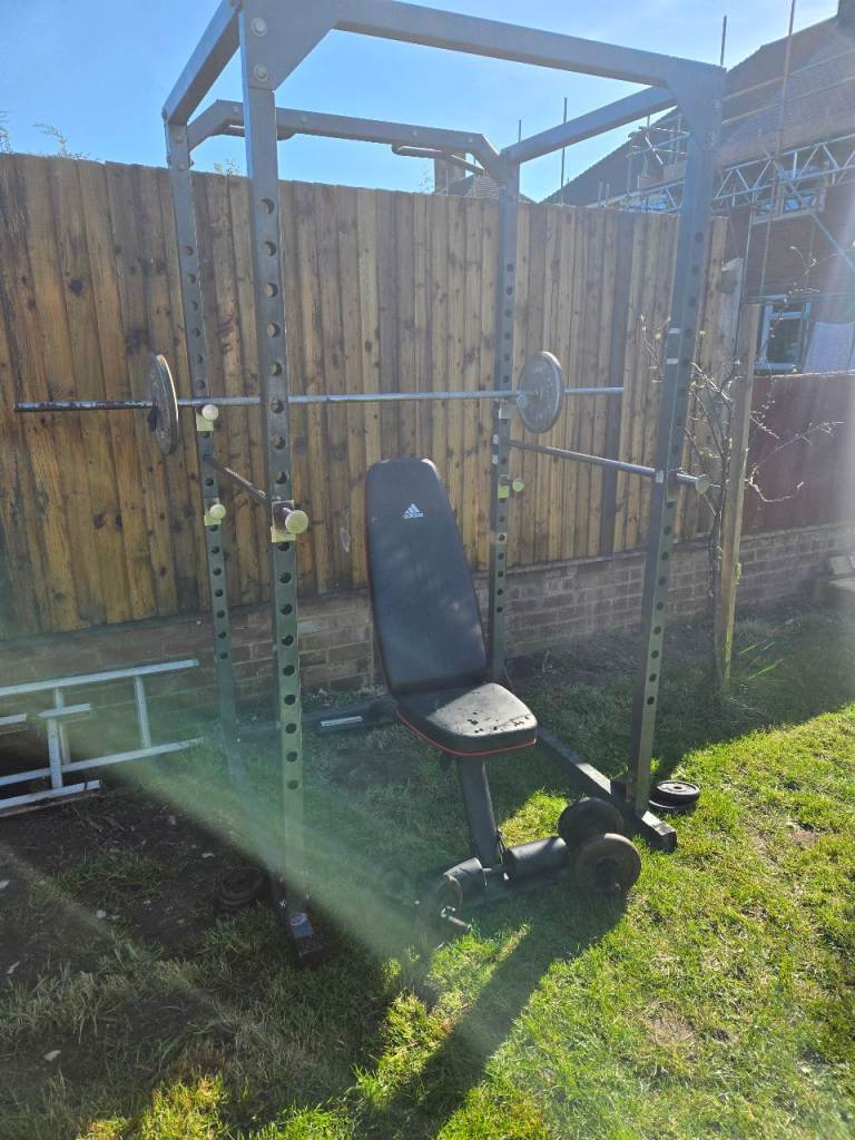 Bodymax Power Rack, bench plus weights