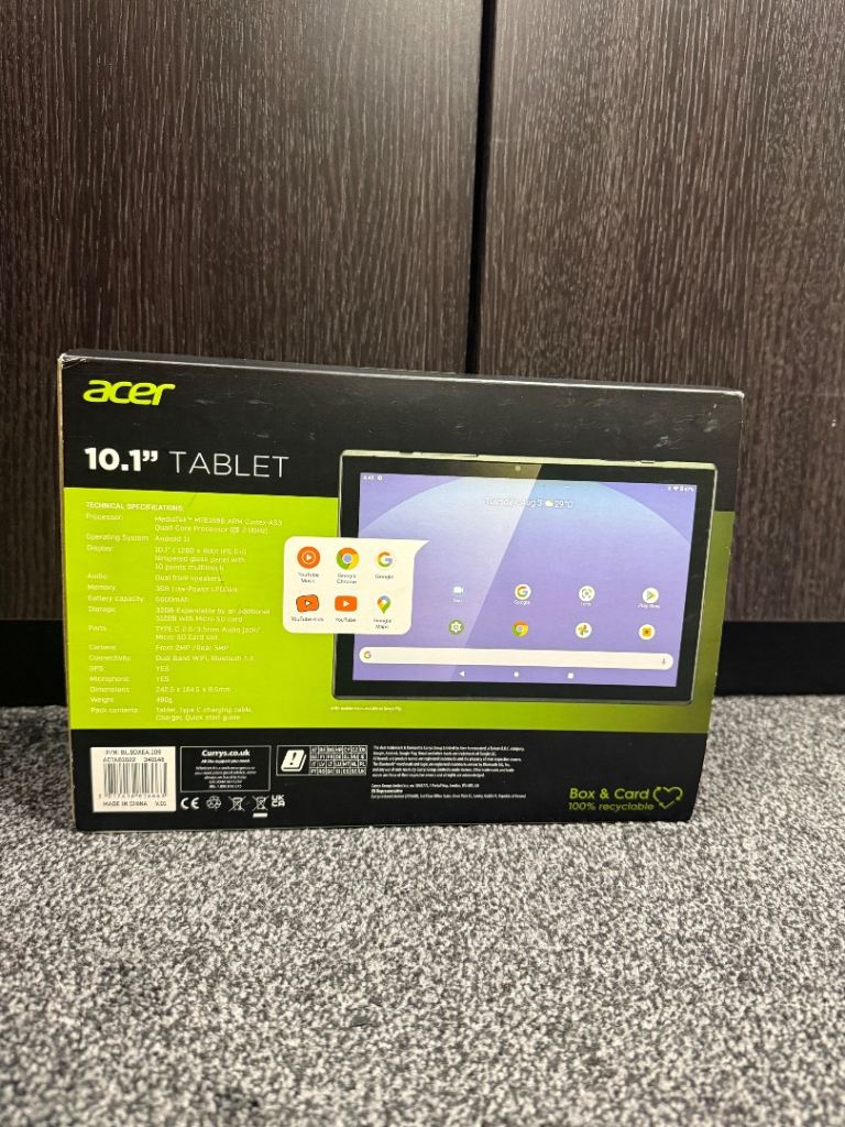 Acer 10.1” tablet 
